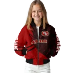 personalized san francisco 49ers hexagon mesh red black bomber jacket best selling