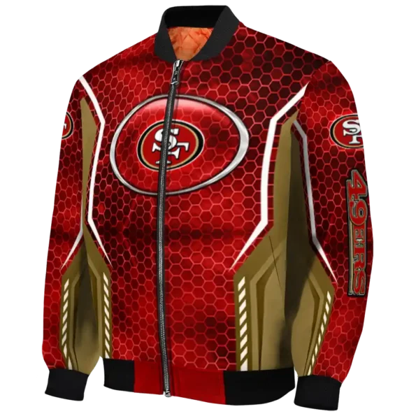 personalized san francisco 49ers power plate red bomber jacket best selling