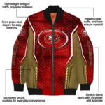 personalized san francisco 49ers power plate red bomber jacket best selling