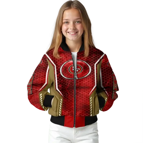 personalized san francisco 49ers power plate red bomber jacket top rated