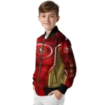 personalized san francisco 49ers power plate red bomber jacket best selling