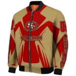 personalized san francisco 49ers spider mark red tan crocs bomber jacket best selling