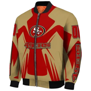 personalized san francisco 49ers spider mark red tan crocs bomber jacket best selling