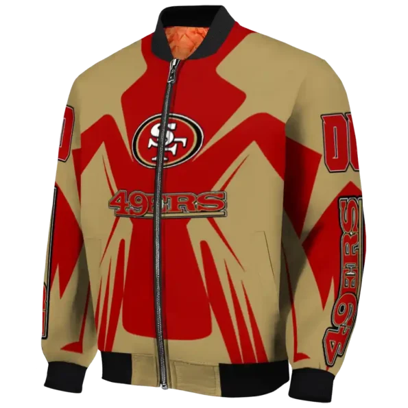personalized san francisco 49ers spider mark red tan crocs bomber jacket best selling