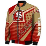 personalized san francisco 49ers star burst red bomber jacket best selling