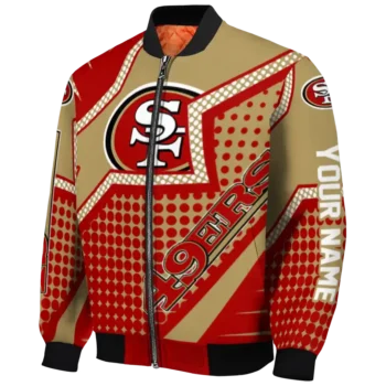 personalized san francisco 49ers star burst red bomber jacket best selling