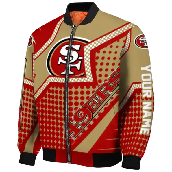 personalized san francisco 49ers star burst red bomber jacket best selling