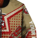 personalized san francisco 49ers star burst red bomber jacket best selling