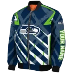 personalized seattle seahawks chevron angles blue bomber jacket best selling