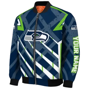 personalized seattle seahawks chevron angles blue bomber jacket best selling
