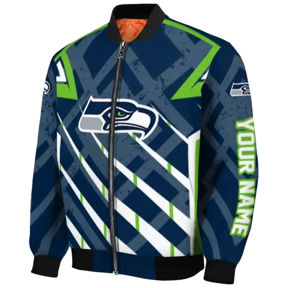 personalized seattle seahawks chevron angles blue bomber jacket best selling