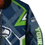 personalized seattle seahawks chevron angles blue bomber jacket best selling