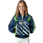 personalized seattle seahawks chevron angles blue bomber jacket best selling