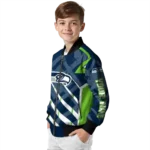 personalized seattle seahawks chevron angles blue bomber jacket best selling