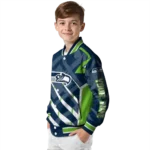 personalized seattle seahawks chevron angles blue varsity jacket best selling