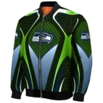 personalized seattle seahawks mesh chest green crocs black bomber jacket best selling