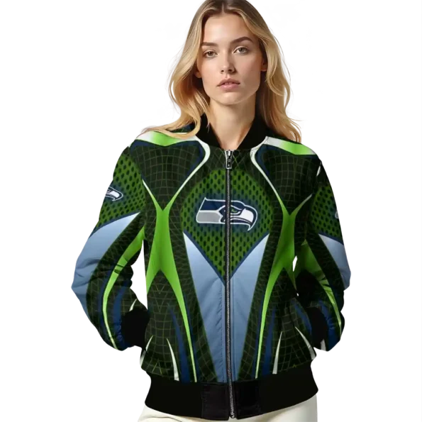 personalized seattle seahawks mesh chest green crocs black bomber jacket latest model