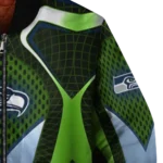 personalized seattle seahawks mesh chest green crocs black bomber jacket best selling