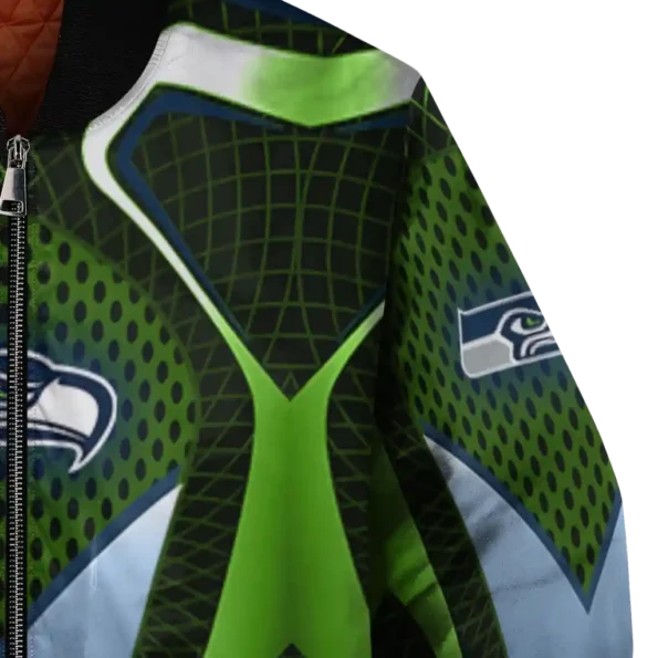 personalized seattle seahawks mesh chest green crocs black bomber jacket premium grade