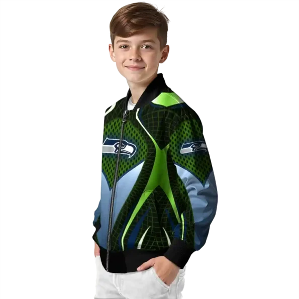 personalized seattle seahawks mesh chest green crocs black bomber jacket trendy