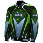 personalized seattle seahawks mesh chest green crocs black varsity jacket best selling