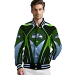 personalized seattle seahawks mesh chest green crocs black varsity jacket best selling