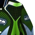 personalized seattle seahawks mesh chest green crocs black varsity jacket best selling