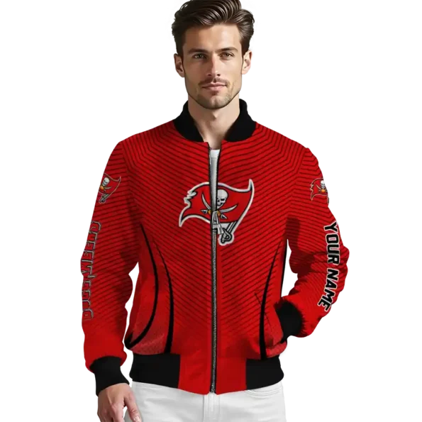 personalized tampa bay buccaneers chevron arrow red bomber jacket high quality