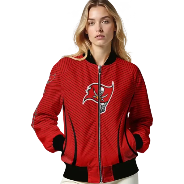 personalized tampa bay buccaneers chevron arrow red bomber jacket latest model