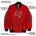 personalized tampa bay buccaneers chevron arrow red bomber jacket best selling