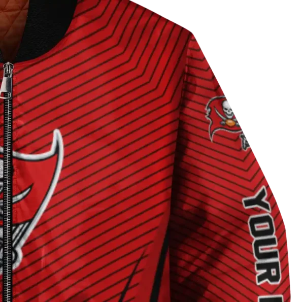 personalized tampa bay buccaneers chevron arrow red bomber jacket premium grade