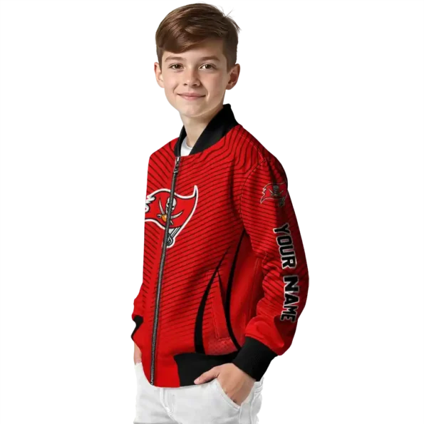 personalized tampa bay buccaneers chevron arrow red bomber jacket trendy