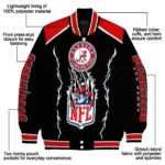 personalized tampa bay buccaneers claw blood red black varsity jacket best selling