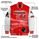 personalized tampa bay buccaneers ferris arena red white varsity jacket best selling