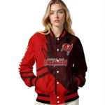 personalized tampa bay buccaneers hexagon mesh red black varsity jacket best selling