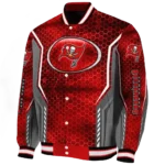 personalized tampa bay buccaneers power plate red varsity jacket best selling