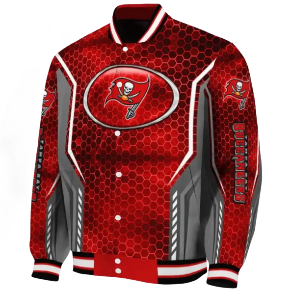 personalized tampa bay buccaneers power plate red varsity jacket best selling