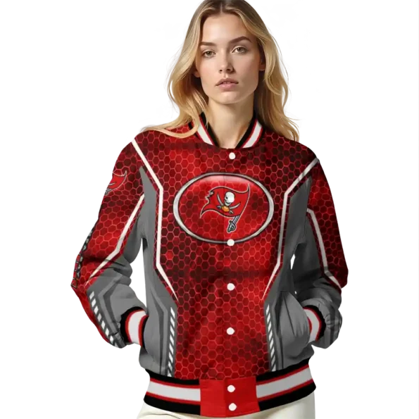 personalized tampa bay buccaneers power plate red varsity jacket latest model
