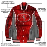 personalized tampa bay buccaneers power plate red varsity jacket best selling