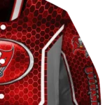 personalized tampa bay buccaneers power plate red varsity jacket best selling