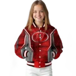 personalized tampa bay buccaneers power plate red varsity jacket best selling