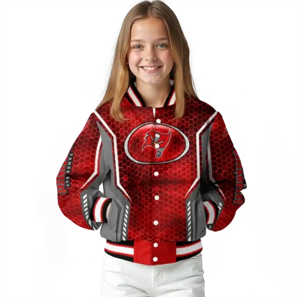 personalized tampa bay buccaneers power plate red varsity jacket top rated