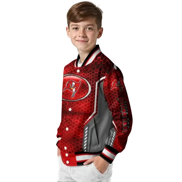 personalized tampa bay buccaneers power plate red varsity jacket trendy