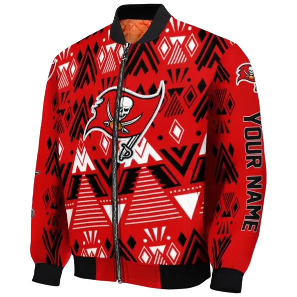 personalized tampa bay buccaneers pyramid shapes red bomber jacket best selling