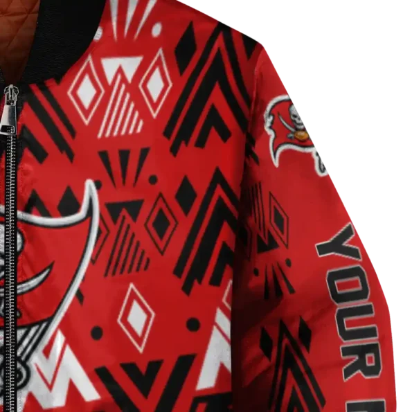 personalized tampa bay buccaneers pyramid shapes red bomber jacket premium grade