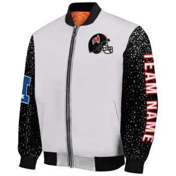 personalized tampa bay buccaneers speckled arms red gray bomber jacket best selling