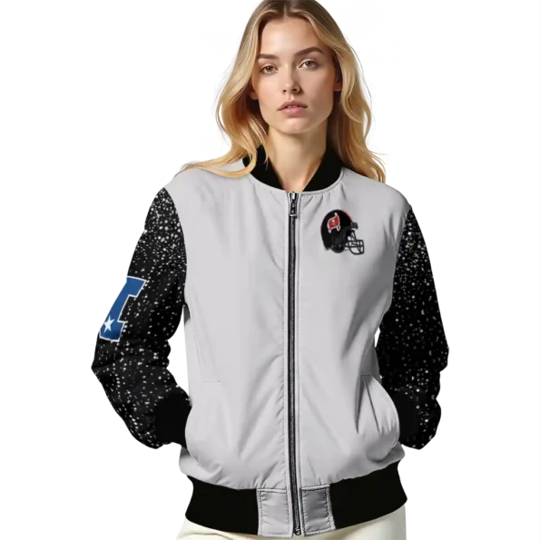personalized tampa bay buccaneers speckled arms red gray bomber jacket latest model
