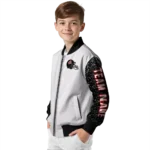 personalized tampa bay buccaneers speckled arms red gray bomber jacket best selling