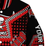 personalized tampa bay buccaneers star burst red varsity jacket best selling