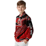 personalized tampa bay buccaneers star burst red varsity jacket best selling